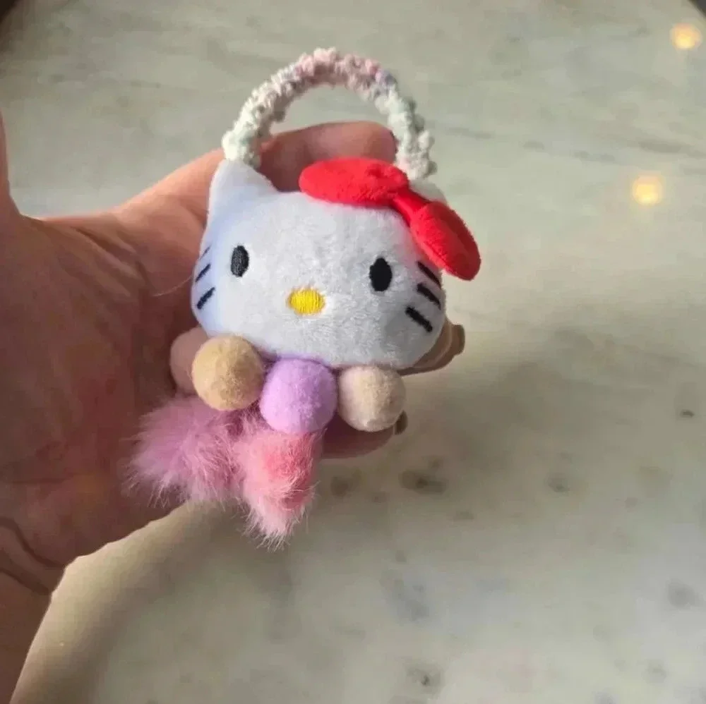 Hello kitty kids hair ties soft toy (3)